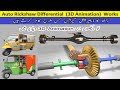 Auto Rickshaw Differential 3D Animation Video 200cc Reverse Back Rear Extra Gearbox Work In 3D