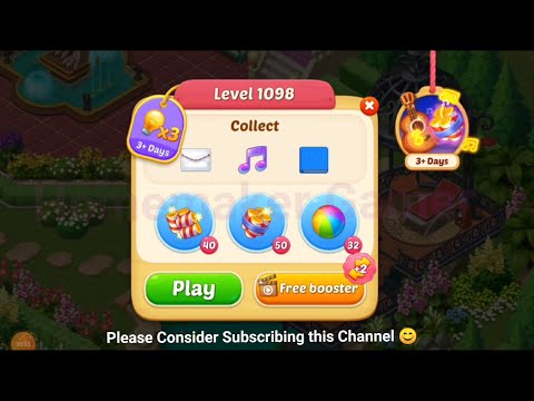 Matchington Mansion Level 1098, Level 1099 & Level 1100(Hard Level) -  iOS/ Android