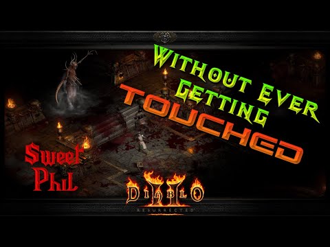 Diablo 2 Resurrected - Kill Mephisto With any Character and NEVER Get Touched. Mephisto Moat Trick