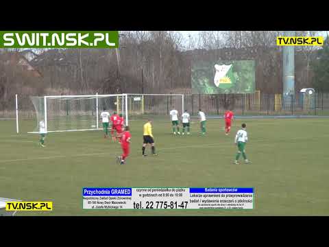 tv.nsk.pl 2019-03-24 MKS Świt II Nowy Dwór Maz. - Escola Varsovia Warszawa 4:1 (1:0) Aleksiejuk 4:1