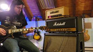 Video thumbnail for 1985 Marshall JCM 800 2203 Voodoo HG Jose mod amp demo playing 1972 Gibson Les Paul by MrsRitchieBlackmore