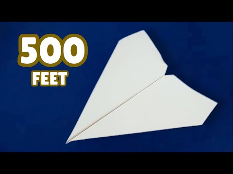 How to Make a Paper Airplane That Glides Far - Origami Paper Glider That Flies Far