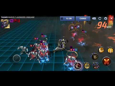 Marvel Future Fight - Thanos Tier 3 Upgrade New Skills/abilities animations gameplay