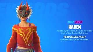 Fortnite - How To Unlock The Haven Mask Style Head Elder Wolf Mask!