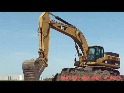 CAT 375CL engine loading mud in TATA TRUCK