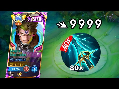 SKY PIERCER PHOVEUS is BROKEN Now!🔥 INSANE Burst & Sustain!!-mobile legends 