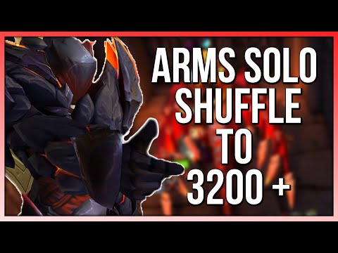 Rank 1 Arms Warrior Solo Shuffle to 3200+ Rating - WoW Dragonflight 10.0.7 Season 1 PvP