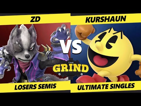 The Grind 194 Losers Semis - ZD (Wolf) Vs. Kurshaun (Pac-Man) SSBU Ultimate Tournament