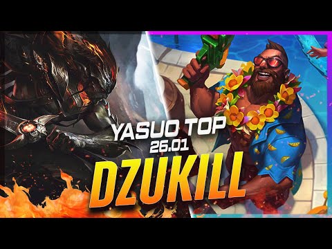 Dzukill - Yasuo vs Gangplank TOP #2 Patch 26.1 - Grandmaster Yasuo Gameplay