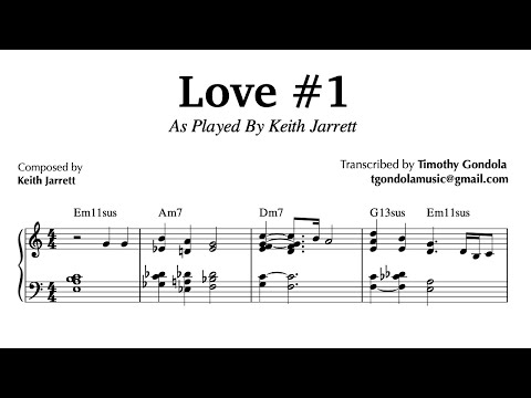 Keith Jarrett plays Love #1 | Piano Transcription