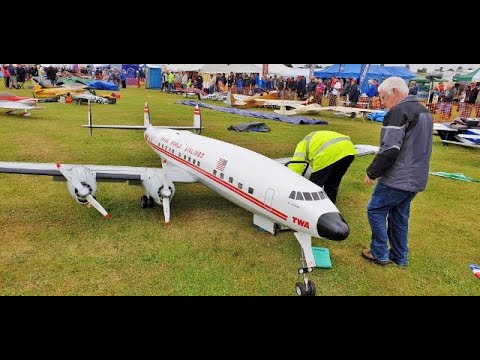 MASSIVE 1/6 SCALE RC LOCKHEED SUPER CONSTELLATION "STAR OF AMERICA" 21ft SPAN LMA RAF COSFORD - 2019
