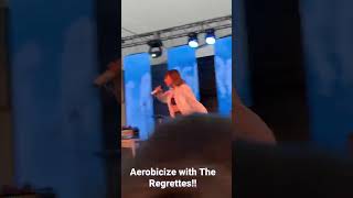 Lydia of The Regrettes bops on a sweltering evening in Kansas City, Missouri; August 6, 2022