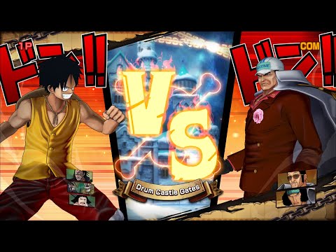 LUFFY VS 3 NAVY ADMIRALS ( AKAINU, AOKIJI, KIZARU ) | Free Battle | One Piece Burning Blood