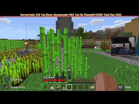 Minecraft "Chill Stream" March 7, 2019 pt1 - Learning Pistons/Building a Shed