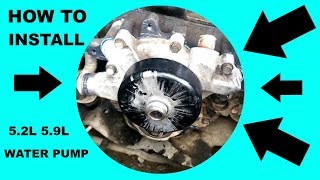 318 5.2L Dodge Water Pump Replacement Install Magnum