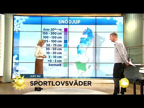 Sportlovsvädret - snö i norr, gräsbrandsvarning i söder - Nyhetsmorgon (TV4)