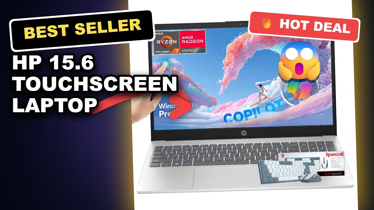 HP 15.6 Touchscreen Laptop Review: AMD Ryzen 7 Powerhouse for Work & Study review video