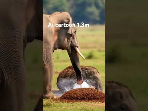 Cute Little Hati - The Elephant Rhyme ❤️❤️#hati #shorts #video #ai