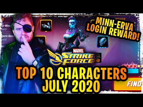 Top 10 Best Characters for Marvel Strike Force July 2020 + HUGE Minn-Erva Login Reward!