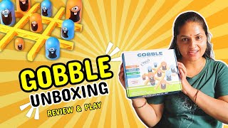 GOBBLE- Board game Unboxing & review #gobble rules—how to play #brain booster game #tic tack tow