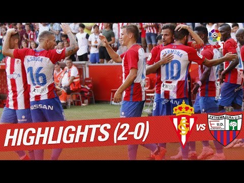 Highlights Real Sporting vs Extremadura UD (2-0)