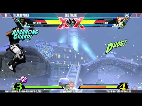 Huntsville UMvC3 Session - [MARQ] Freakboytrix vs [MARQ] Sixfortyfive