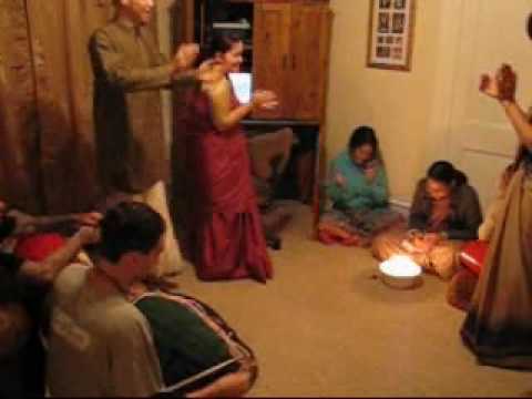 Vanessa's birthday cake and Bhajan with Amala Kirtan