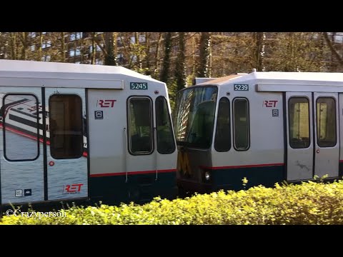 RET Metro type T bij Romeynshof naar Binnenhof in Ommoord Rotterdam