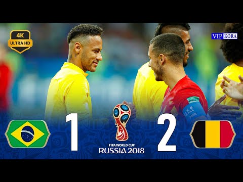 Brazil 1-2 Belgium 4k WC 2018 Extended Highlights #russia2018