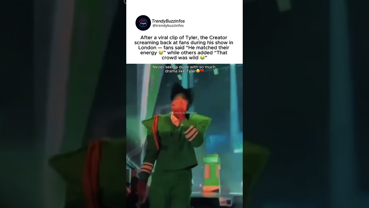 Tyler, the Creator’s “Screaming Back” at fans in London #tyler