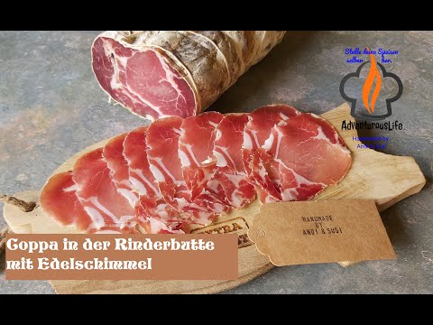 Coppa in der Rinderbutte mit Edelschimmel/ 6 Monate gereift Nr.104 Schinken selber machen/