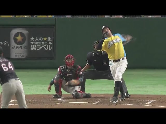 【2回裏】ファイターズ・レアード 前の試合から3打数連続アーチで先制!! 2017/5/13 F-M