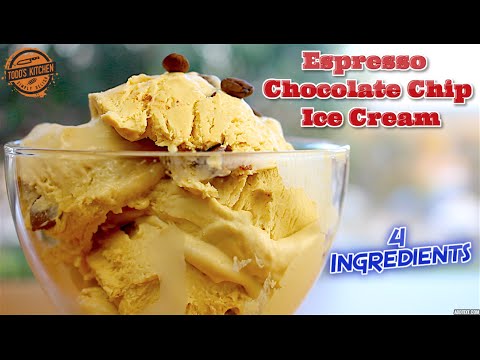 Espresso Chocolate Chip Ice Cream - No Churn 4 Ingredients recipe