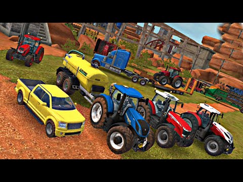 LOAD AND TRANSPORT TRUCK IN CONTAINERS WITH JOHN DEERE TRACTORS - Farming Simulator 22