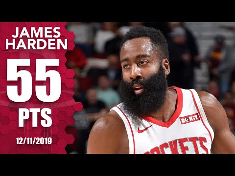 James Harden scores 55 points in road game for Rockets vs. Cavaliers | 2019-20 NBA Highlights