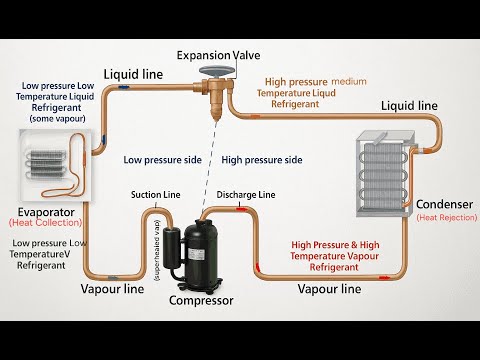 How your Refrigerator and AC work: Simple explanation of Vapour Refrigeration Cycle|| HVAC Basics.
