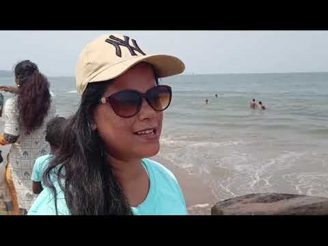 Aparajita gayi Miramar Beach mein enjoy karne #explore #beach #goadiaries #trending #minivlog