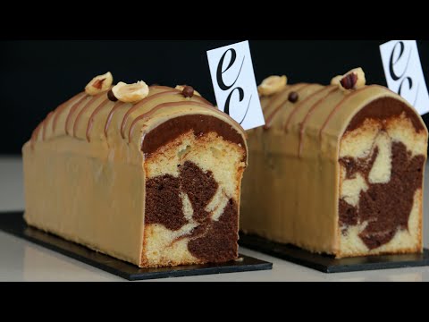 Cake mármol de Chocolate con Ganache de Gianduja /Chocolate marble Cake with Gianduja ganache