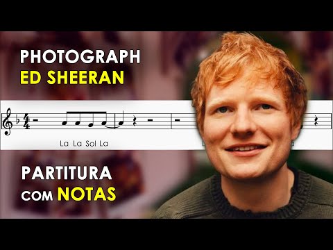 Photograph | Partitura com Notas para Flauta Doce, Violino | Ed Sheeran