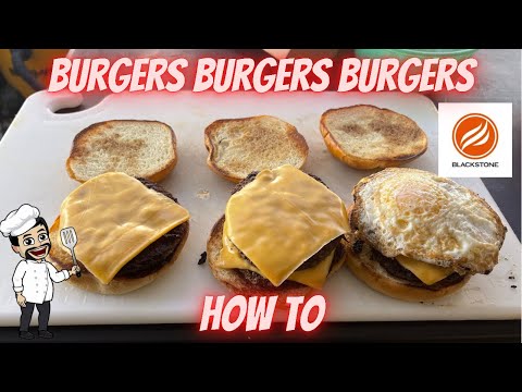 Burgers on Blackstone Griddle - how to cook frozen burgers