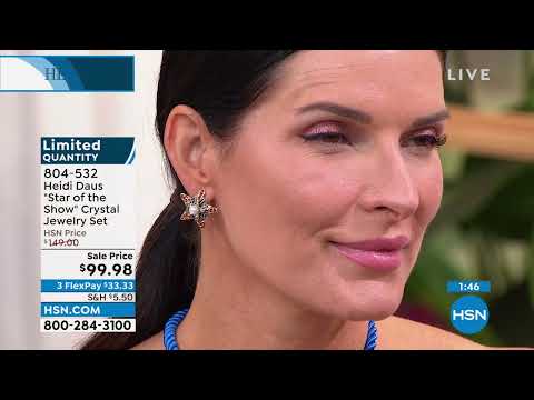 Heidi Daus "Star of the Show" Crystal Necklace, Pin and ...