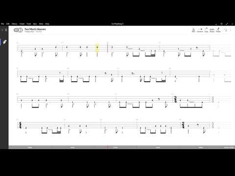 Too Much Heaven ( Bee Gees ) ,Tablatura e base Senza Basso - Backing bass track