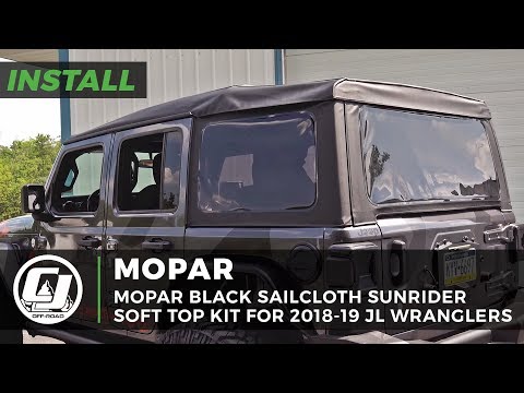 2018-2019 Jeep JL Wrangler Install: Mopar Black Sailcloth Sunrider Soft Top Kit