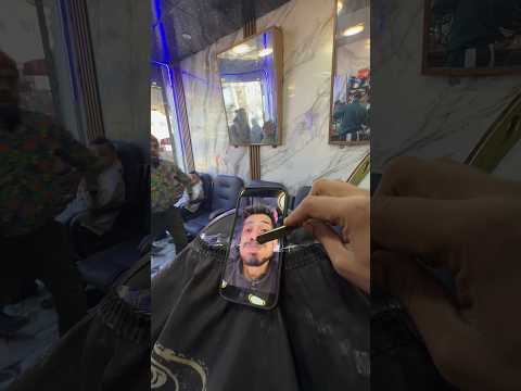 حلاق عن بعد😂#shorts
