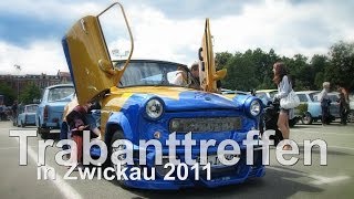 preview picture of video 'Trabant meeting; Trabitreffen in Zwickau 2011, Trabitreffen The power of two spark plugs!'