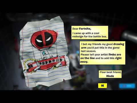 Find Deadpool's Letter to Epic Games Location! - Deadpool Challenges Week 1