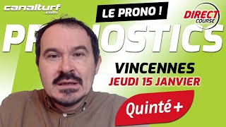 emission video des courses turf pmu du Jeudi 15 janvier 2026