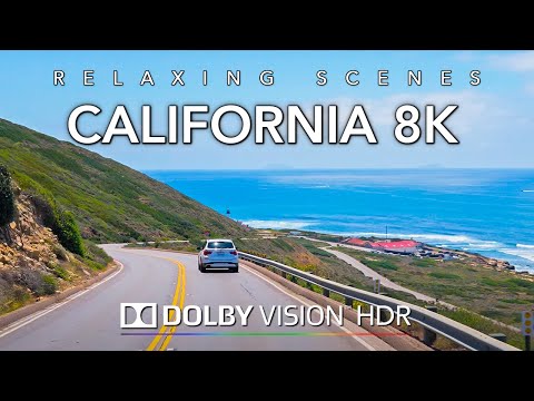 Driving California Coast in 8K Dolby Vision HDR -  Point Loma to San Clemente Beach