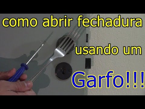 how to open a door using a fork or screwdriver (old lock) if necessary
