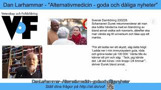 Dan Larhammar – Alternativmedicin: goda och dåliga nyheter